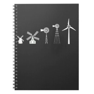 Caderno Espiral Energia Eólica Turbina História limpa Ambiente A