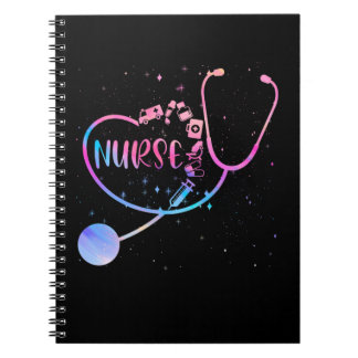 Caderno Espiral Enfermeira Adorando Estudante RN Life Obrigado