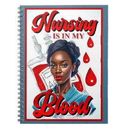 Caderno Espiral Enfermeira bonita Pinup está no meu sangue
