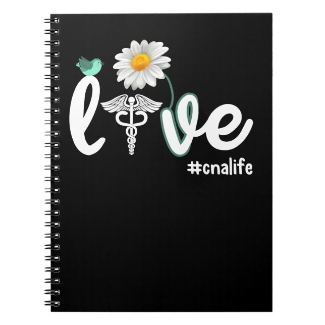 Caderno Espiral Enfermeira CNA Enfermeira Semana do Amor CCNs Life (Frente)