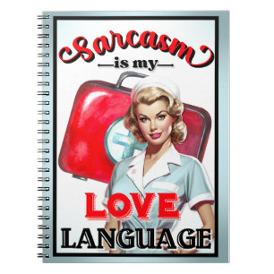 Caderno Espiral Enfermeira Cuja Linguagem Pinup_ Love