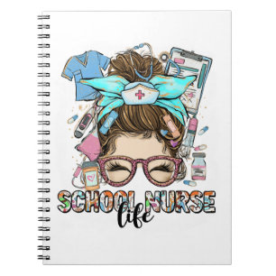 Caderno Espiral Enfermeira da escola Barco Mensageiro
