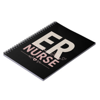 Caderno Espiral Enfermeira de Emergência Batimento Cardíaco Forte