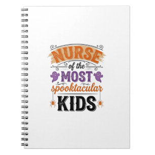 Caderno Espiral Enfermeira de Halloween Espetacular Infantil Desig