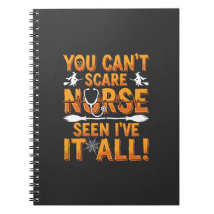 Caderno Espiral Enfermeira de Halloween Viu Tudo Design_1