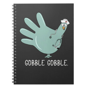 Caderno Espiral Enfermeira de Urgência Peru Gobble Squad Enfermeir