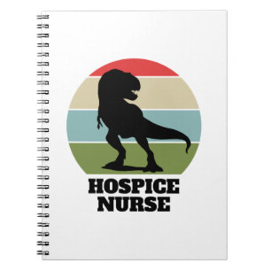 Caderno Espiral Enfermeira do hospital Dinossauro