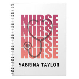 Caderno Espiral Enfermeira Estetoscópio RN
