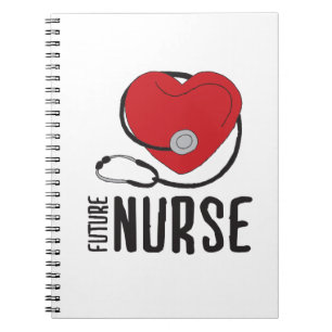 Caderno Espiral Enfermeira Futura em breve será Design de Enferme