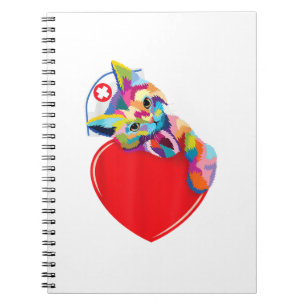 Caderno Espiral Enfermeira Gato Camisas Homens Gatos Sobreviventes