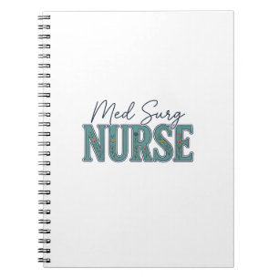 Caderno Espiral Enfermeira Med Surg Design Floral Vintage Gravura_
