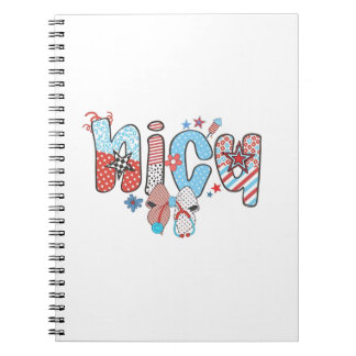 Caderno Espiral Enfermeira NICU 4 de julho, enfermeira americana