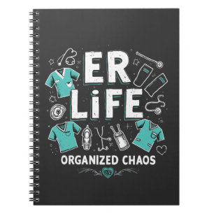 Caderno Espiral Enfermeira Organizou o caos Enfermeiro Enfermeiro