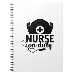 Caderno Espiral Enfermeira Presente Em Serviço