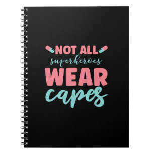 Caderno Espiral Enfermeira Presente Nem Todos Os Super-Heróis Vest