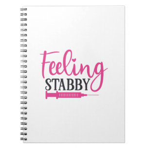 Caderno Espiral Enfermeira Sentir-Se Esfaqueada Por Enfermeira