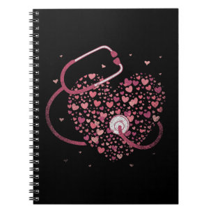 Caderno Espiral Enfermeiro Cardíaco Stetoscope Presente Medicament