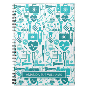 Caderno Espiral Enfermeiro/Estudante Médico - Adicione Seu Nome/M