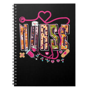 Caderno Espiral Enfermeiro Halloween Estetoscópio Médico Trabalh
