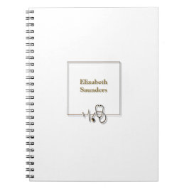 Caderno Espiral Enfermeiro Médico Estetoscópio