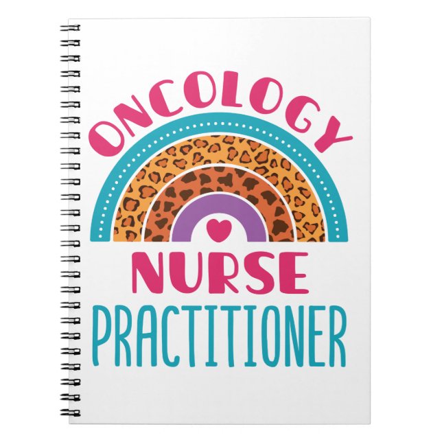 Caderno Espiral Enfermeiro Oncologista Rainbow Boho (Frente)