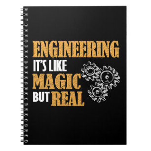 Caderno Espiral Engenharia - É como Magia, mas muito engraçada
