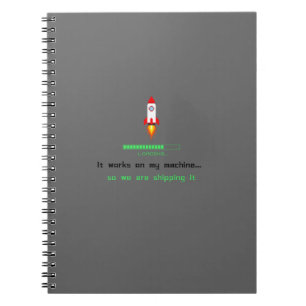 Caderno Espiral Engenheiro de Software Engraçado Enviando-o