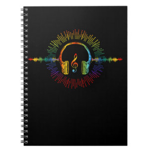 Caderno Espiral Engenheiro de som Áudio Wave Engenheiro de áudio