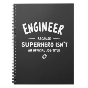 Caderno Espiral Engenheiro – Porque Super-Herói Não é um Cargo Ofi