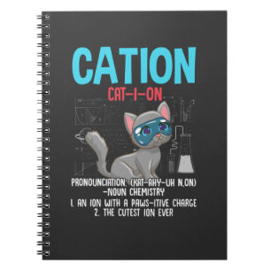 Caderno Espiral Engraçada Química, Cientista, Elemento de Catiã