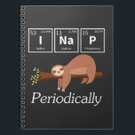 Caderno Espiral Engraçada Science Pun Chemistry Sloth Nap Lover<br><div class="desc">Engraçada Science Pun Química Sloth Nap Lover Hillarious Scientist and Chemist Gift.</div>