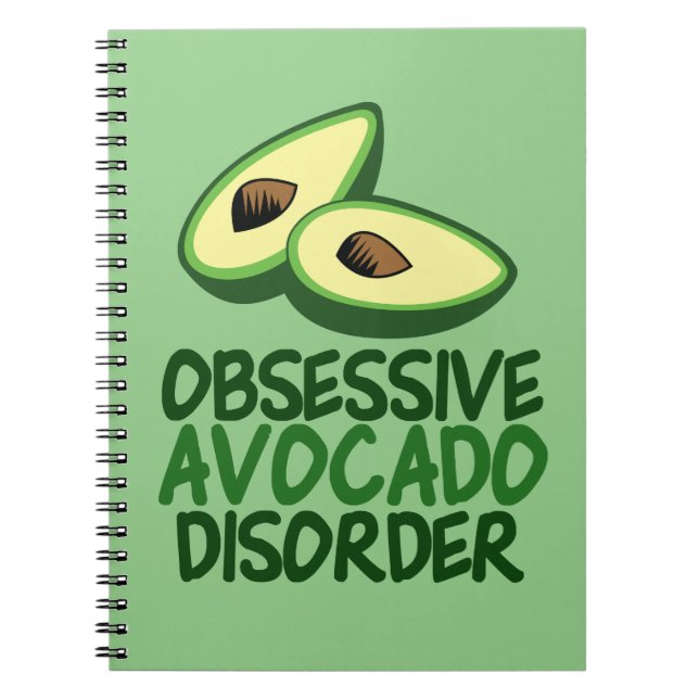Caderno Espiral Engraçado Avocado Lover Green (Frente)