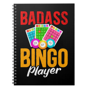 Caderno Espiral Engraçado Bingo Balls Sarcástico Jogador de Bing