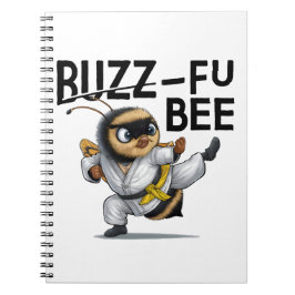 Caderno Espiral Engraçado Buzz-Fu Bee Artes Marciais