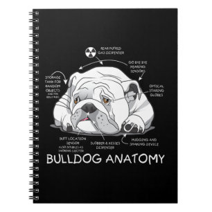 Caderno Espiral Engraçado Cachorro Inglês Anatomia Cão Biologia