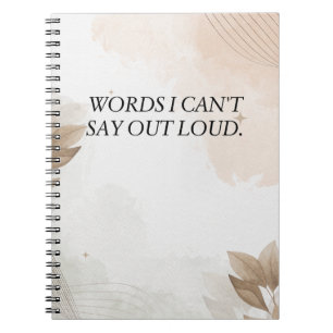 Caderno Espiral Engraçado citação, palavras que não posso dizer al