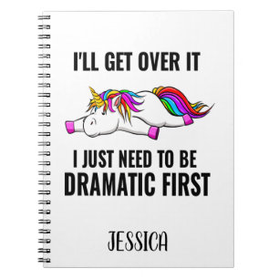 Caderno Espiral Engraçado Colorido Dramático Nome do Drama do Un