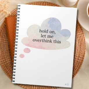 Caderno Espiral Engraçado Deixe-Me Pensar Sobretudo Essa Nuvem De 