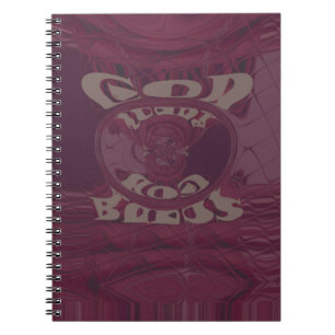 Caderno Espiral Engraçado Deus abençoe kenya Hakuna Matata Girafas