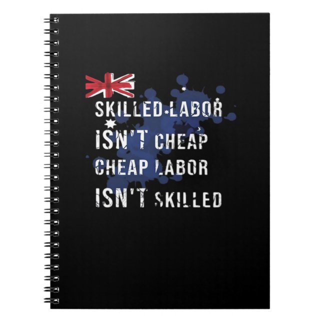 Caderno Espiral Engraçado Dia do Trabalho Funstravaganza Liberdade (Frente)