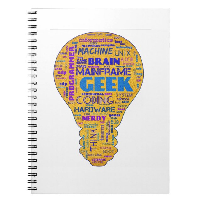 Caderno Espiral Engraçado Geek Humor Técnico - Presente de Codific (Frente)