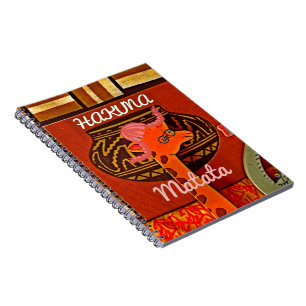 Caderno Espiral Engraçado Girafa com legal texto Hakuna Matata