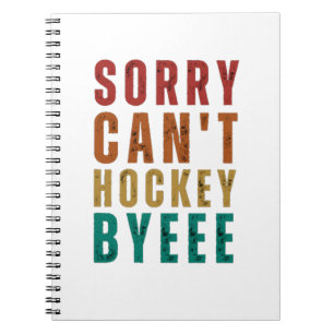 Caderno Espiral Engraçado Hockey