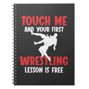 Caderno Espiral Engraçado Luta treinador Lesson Wrestler Humor