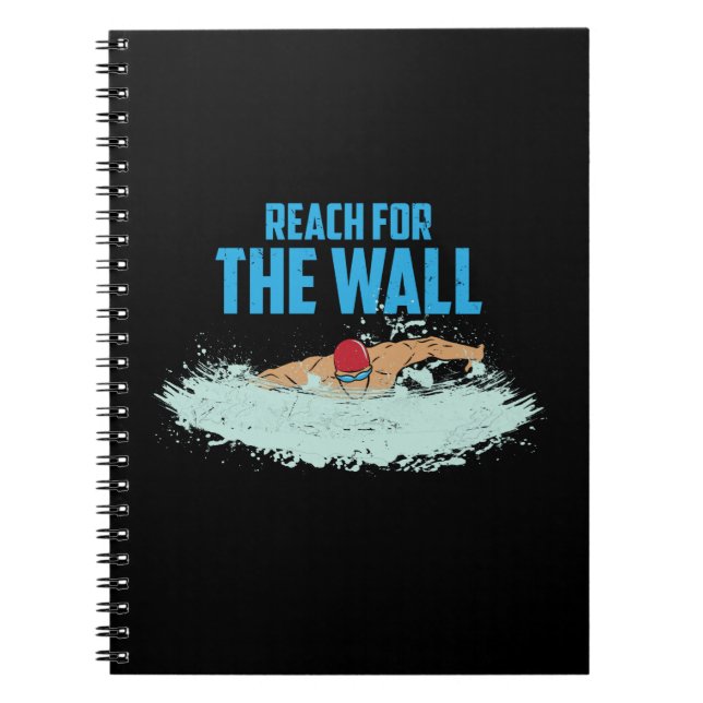 Caderno Espiral Engraçado Nadação Cotação Swimmer Gift (Frente)
