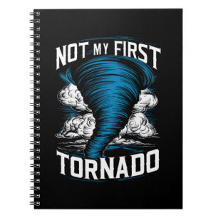 Caderno Espiral Engraçado Não É Meu Primeiro Tornado Retro Caçador