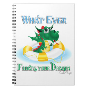 Caderno Espiral Engraçado, O Que Quer Que Chegue Ao Seu Dragão