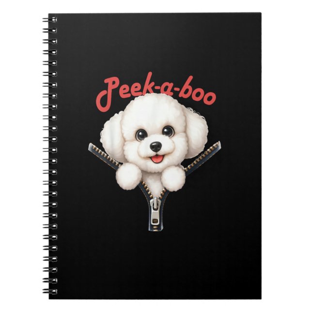 Caderno Espiral Engraçado - Peekaboo Halloween (Frente)