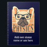 Caderno Espiral Engraçado PHYSICS Francês Bulldog Science Professo<br><div class="desc">Adicione seu próprio texto para personalizar esta engraçada caricatura de um Buldogue francês inteligente que claramente ama o dom da Física. Ideia de presente de excelente para o seu Professor de Física,  para voltar à escola,  fim do mandato como obrigado.</div>