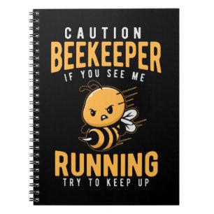 Caderno Espiral Engraçado Piada de apicultores Humor das abelhas
